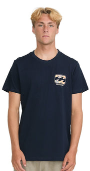 Billabong Crayon Wave CA Basic Men's Short Sleeve T-Shirt - Navy