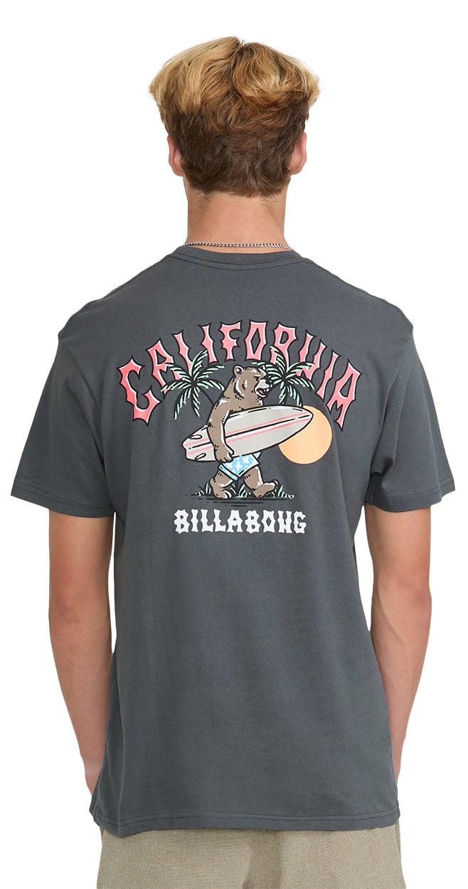 Billabong Mascot CA Basic Men's Short Sleeve T-Shirt - Charcoal – back view