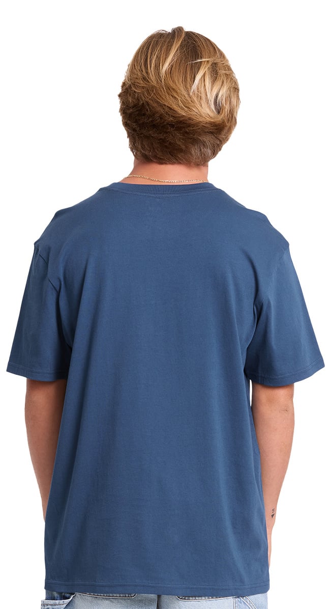 Billabong Mainstay Premium Men's Short Sleeve T-Shirt - Dark Denim – back view