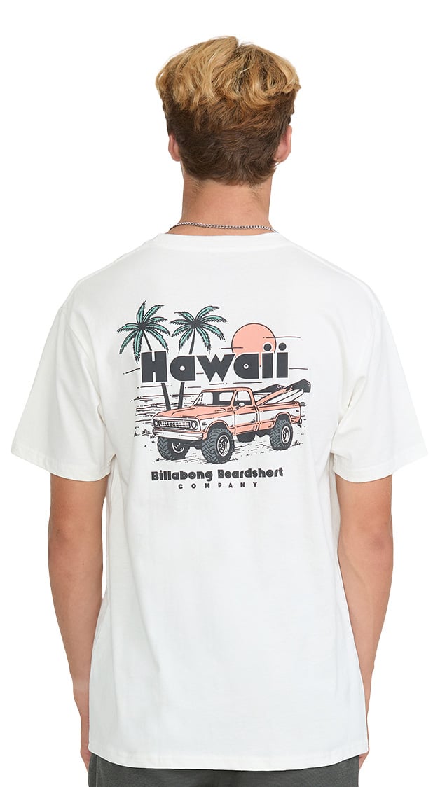 Billabong Tools Down HI Men's Short Sleeve T-Shirt - Off White – back view