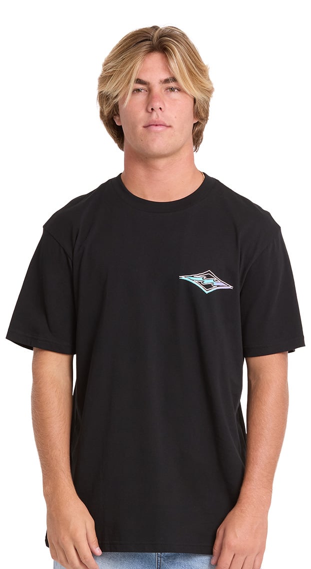 Billabong Crayon Wave Premium Men's Short Sleeve T-Shirt - Black