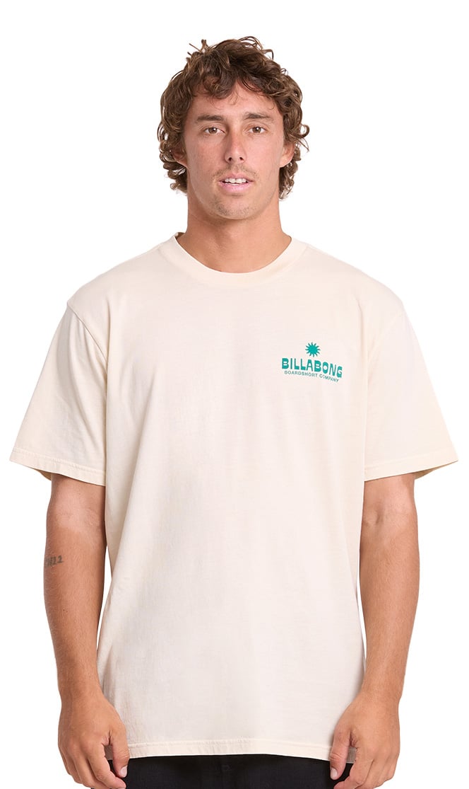 Billabong Glance Wave Washed Premium Men's Short Sleeve T-Shirt - Oatmeal