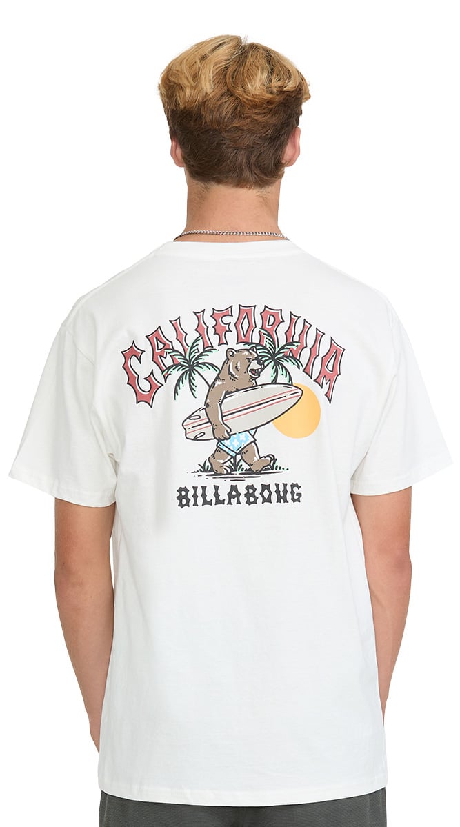 Billabong Mascot CA Basic Men's Short Sleeve T-Shirt - White – back view