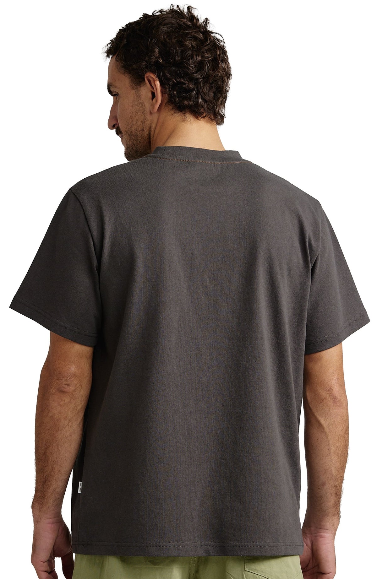 Rhythm Heavy Vintage Pocket Emblem SS T-Shirt - Charcoal – back view