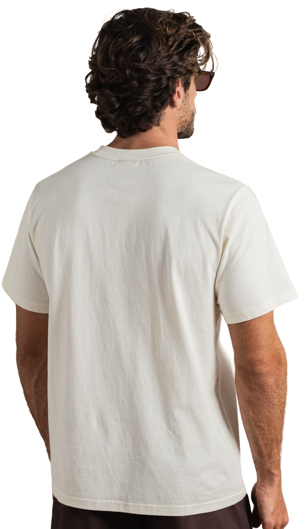 Rhythm Shaken Vintage SS T-Shirt - Natural – back view