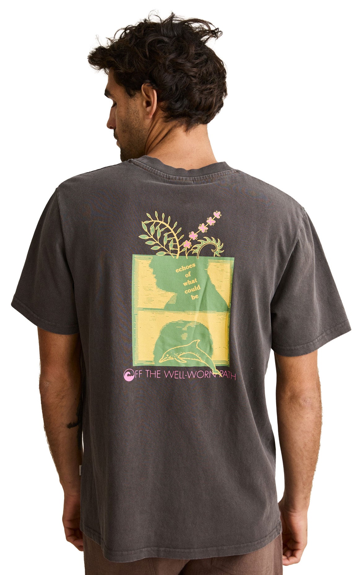 Rhythm Echoes Vintage Men's Short Sleeve T-Shirt - Vintage Black – back view