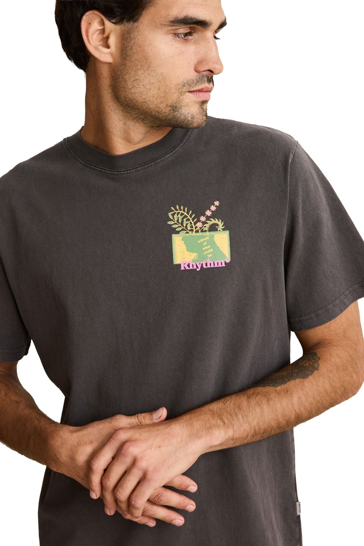 Rhythm Echoes Vintage Men's Short Sleeve T-Shirt - Vintage Black – alternate view 1