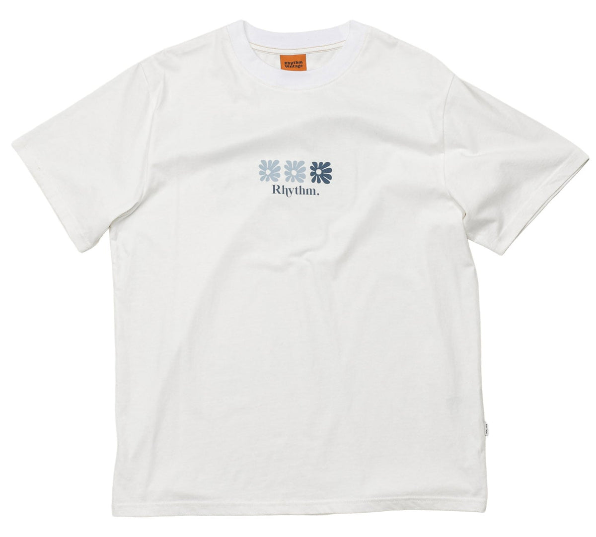 Rhythm High Beaming Vintage Men's Short Sleeve T-Shirt - Off White