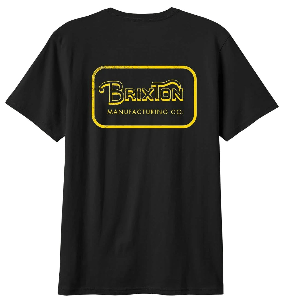 Brixton Grade SS Standard T-Shirt - Black / Dark Yellow – back view