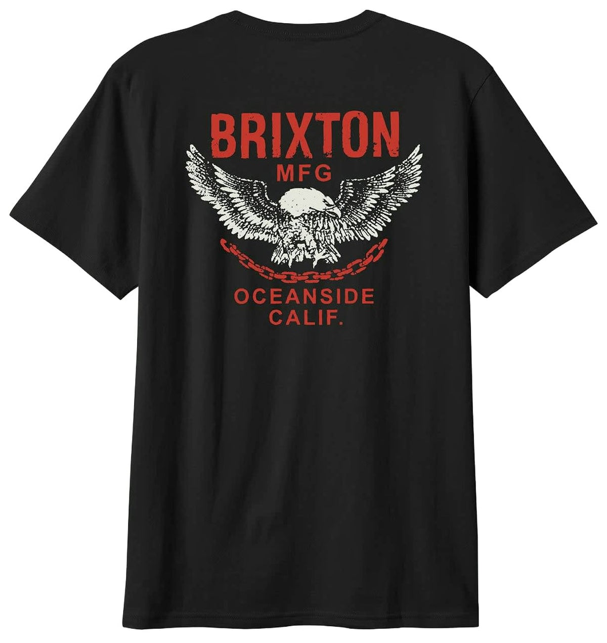 Brixton Waller SS Standard T-Shirt - Black Worn Wash – back view