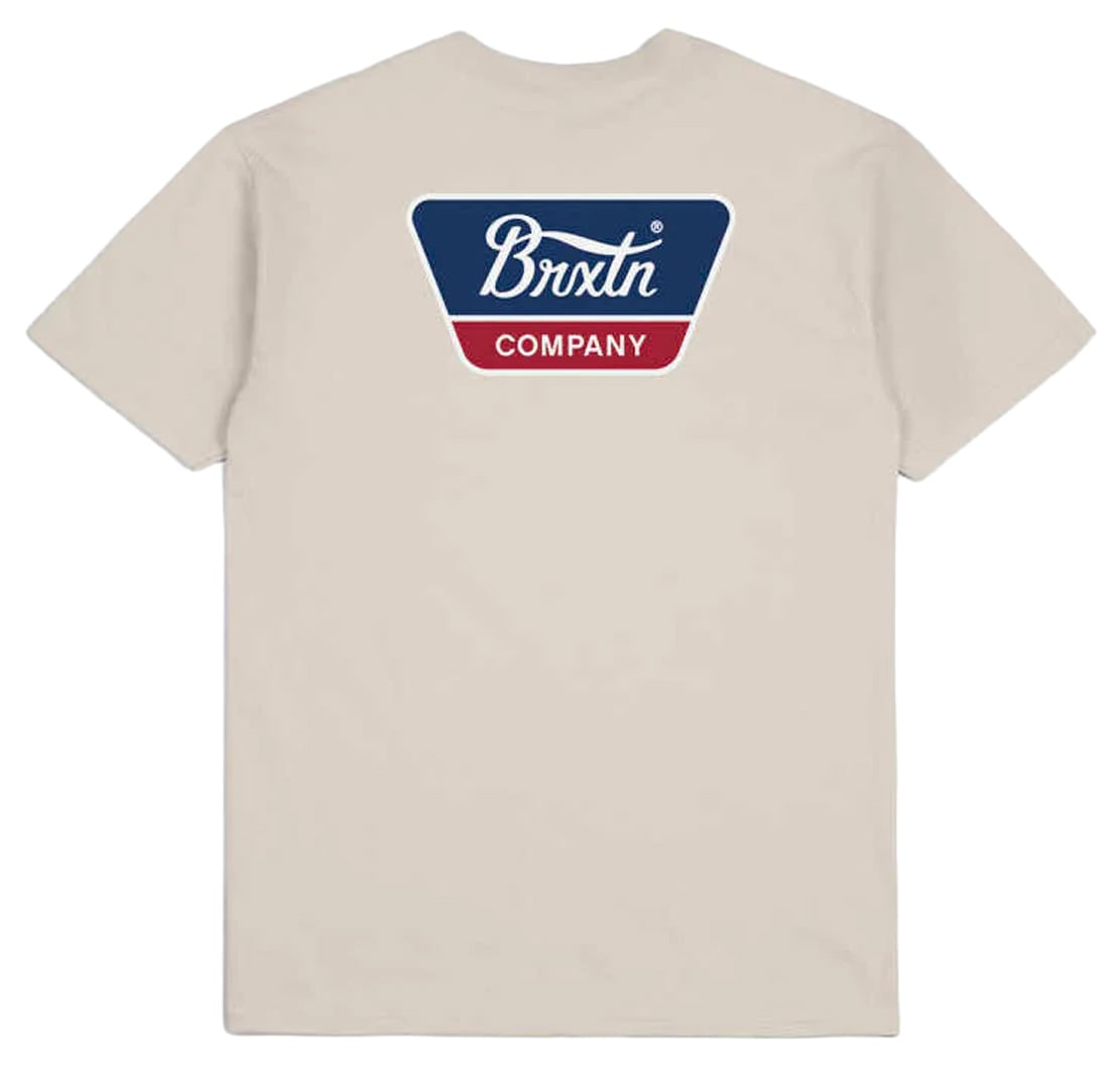 Brixton Linwood Standard SS T-Shirt - Cream – back view