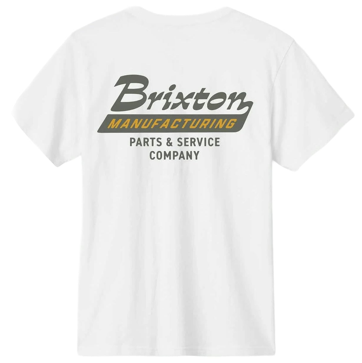 Brixton Township Tailored SS T-Shirt - White / Olive – back view