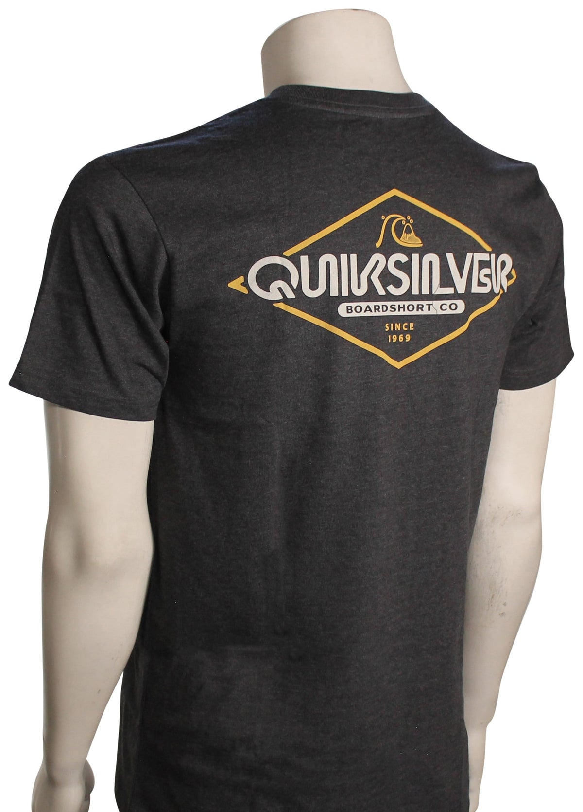 Quiksilver Omni Sign T-Shirt - Charcoal Heather – back view