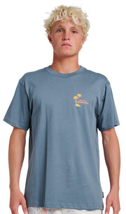 Quiksilver Tropical Surf Classic SS T-Shirt - China Blue