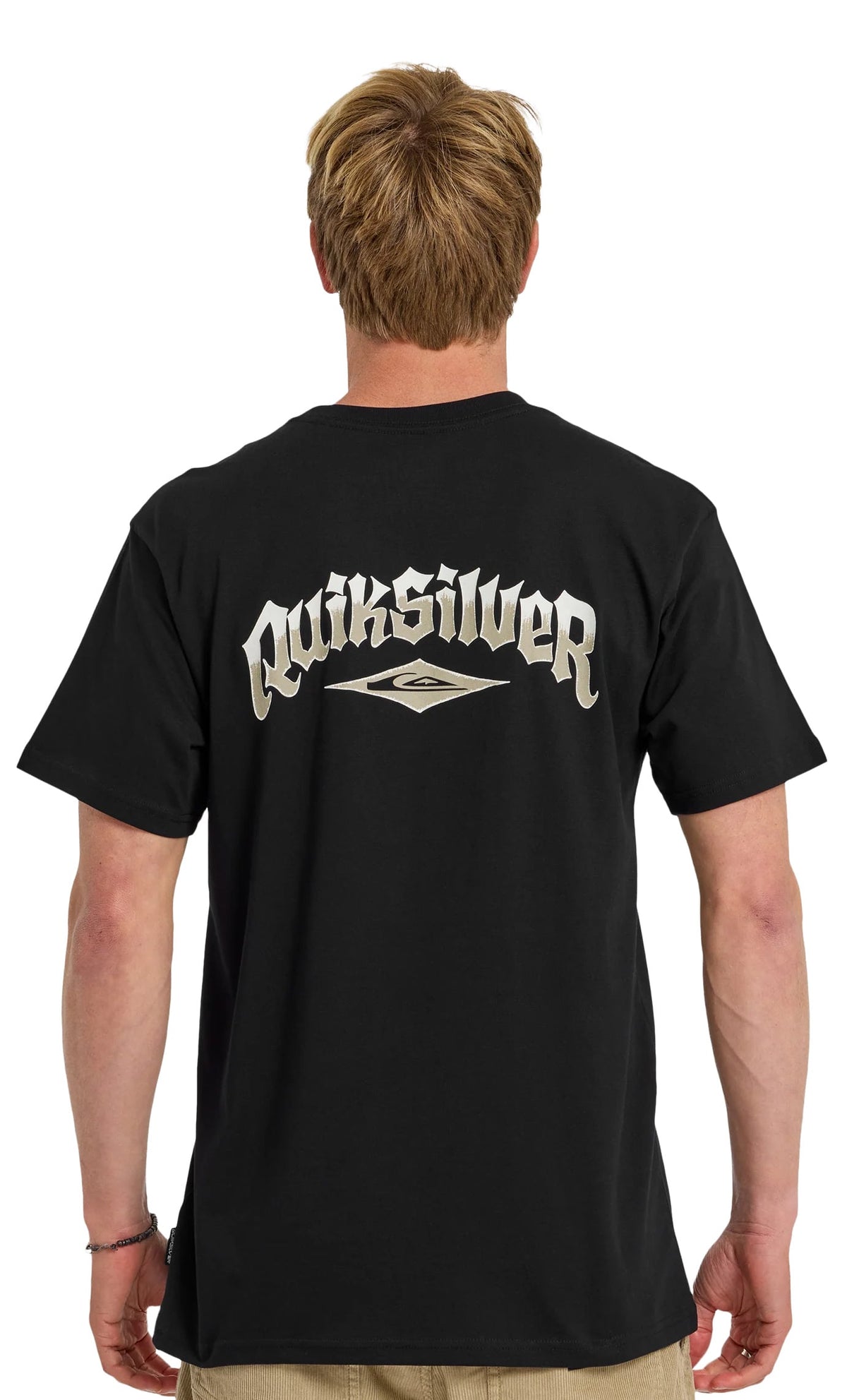Quiksilver Diamond Arch Classic Men's Short Sleeve T-Shirt - Black – back view