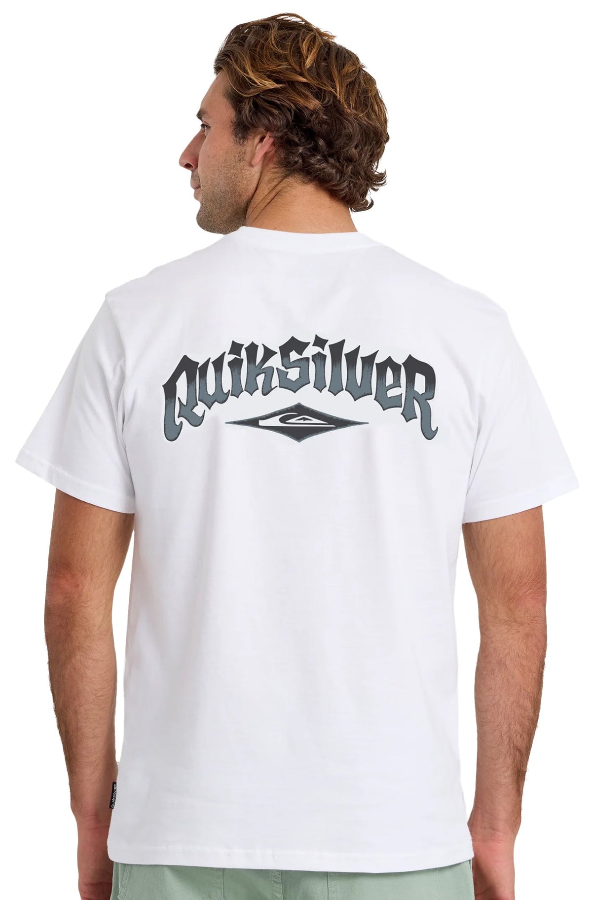 Quiksilver Diamond Arch Classic Men's Short Sleeve T-Shirt - White – back view