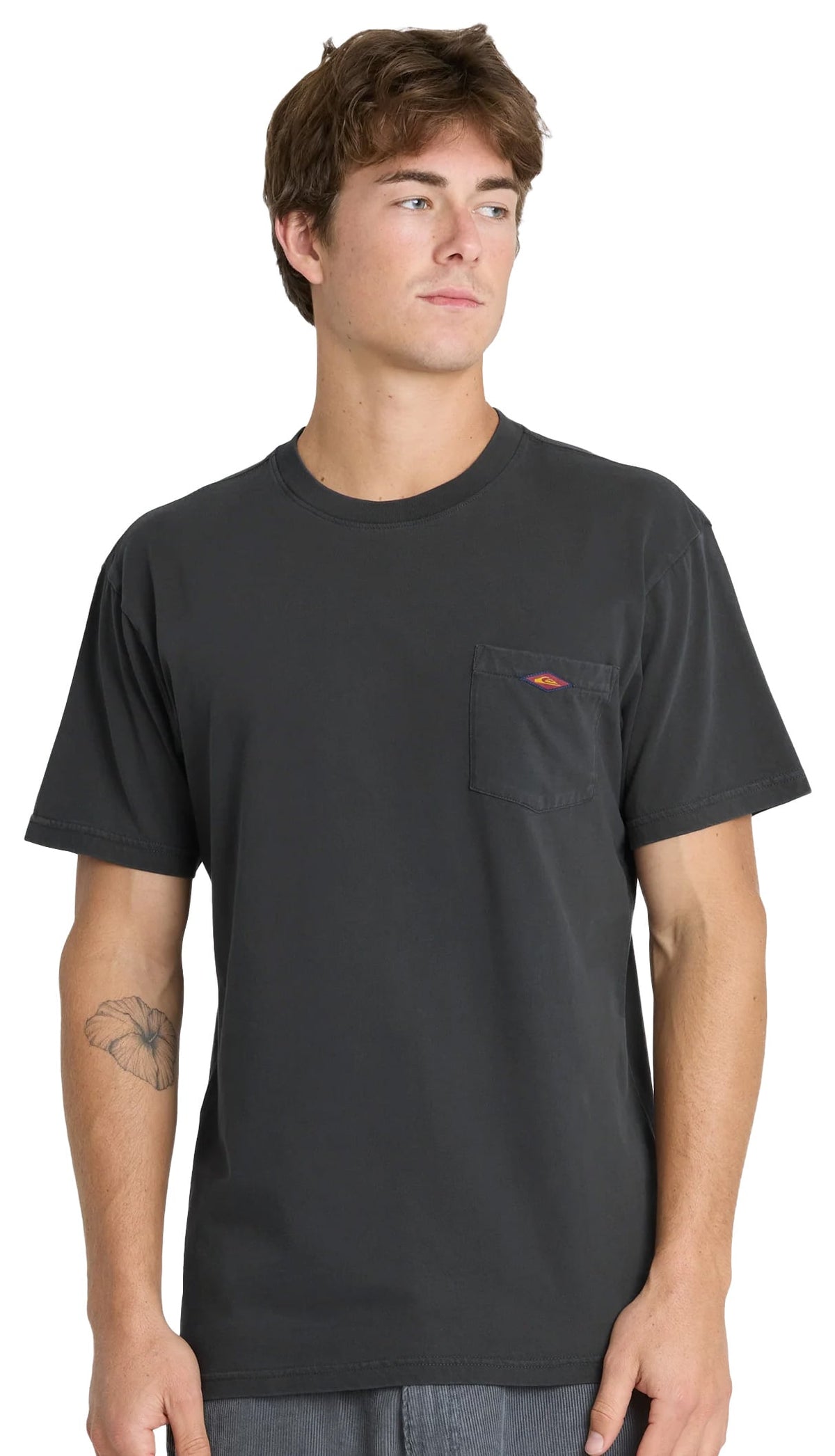 Quiksilver Saltwater Pigment-Dyed Men's Short Sleeve Pocket T-Shirt - Phantom