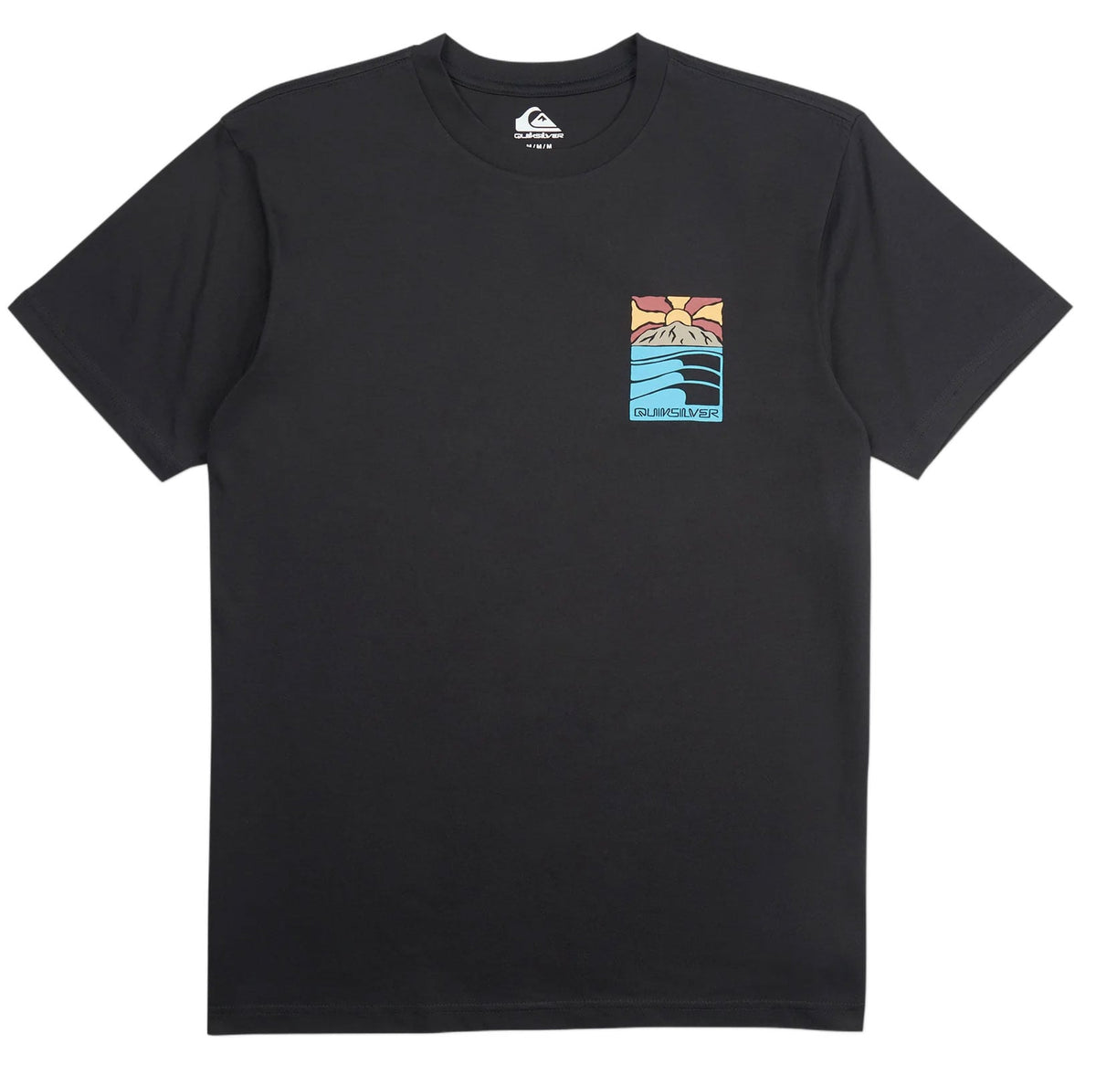 Quiksilver Men's Going Right Classic Short Sleeve Cotton T-Shirt - Black