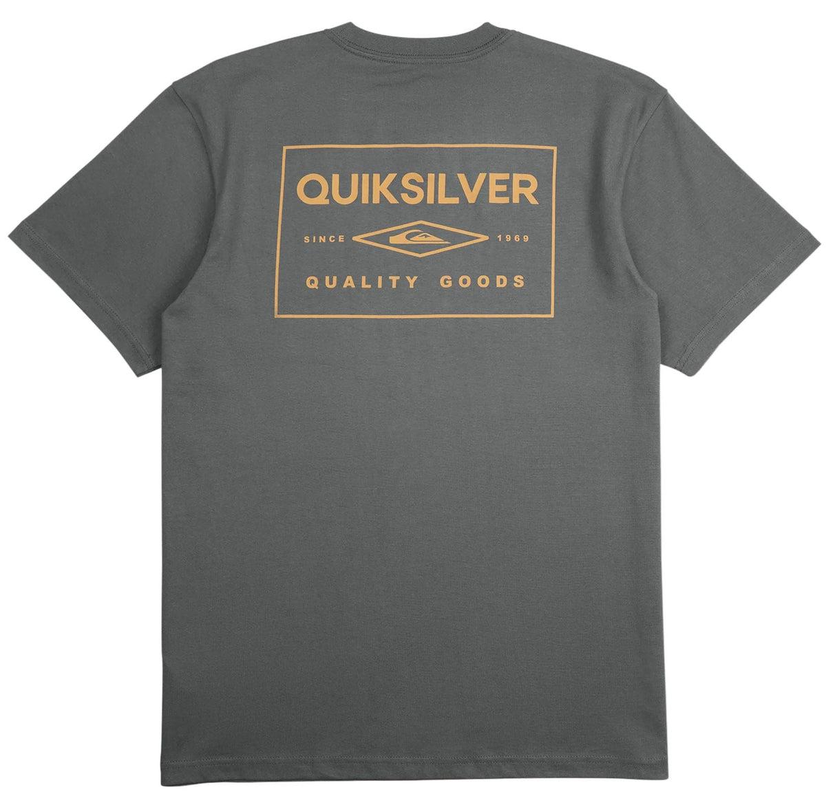 Quiksilver Men's Stamped Short Sleeve Knit T-Shirt - Iron Gate Grey – back view
