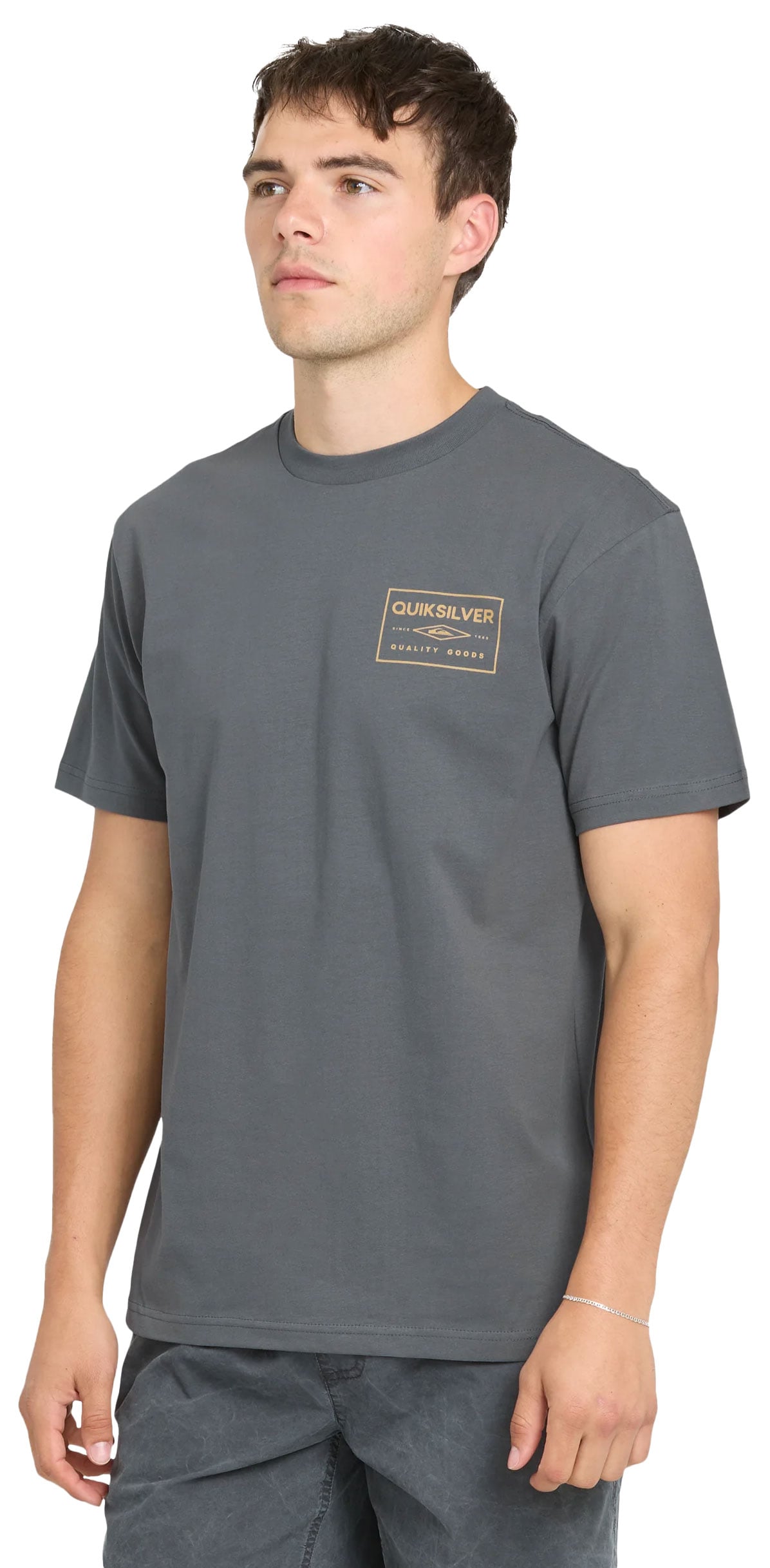 Quiksilver Men's Stamped Short Sleeve Knit T-Shirt - Iron Gate Grey – alternate view 1