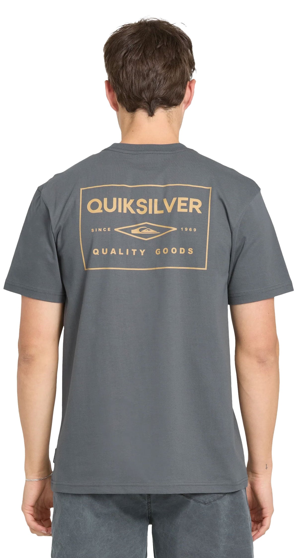 Quiksilver Men's Stamped Short Sleeve Knit T-Shirt - Iron Gate Grey – alternate view 2