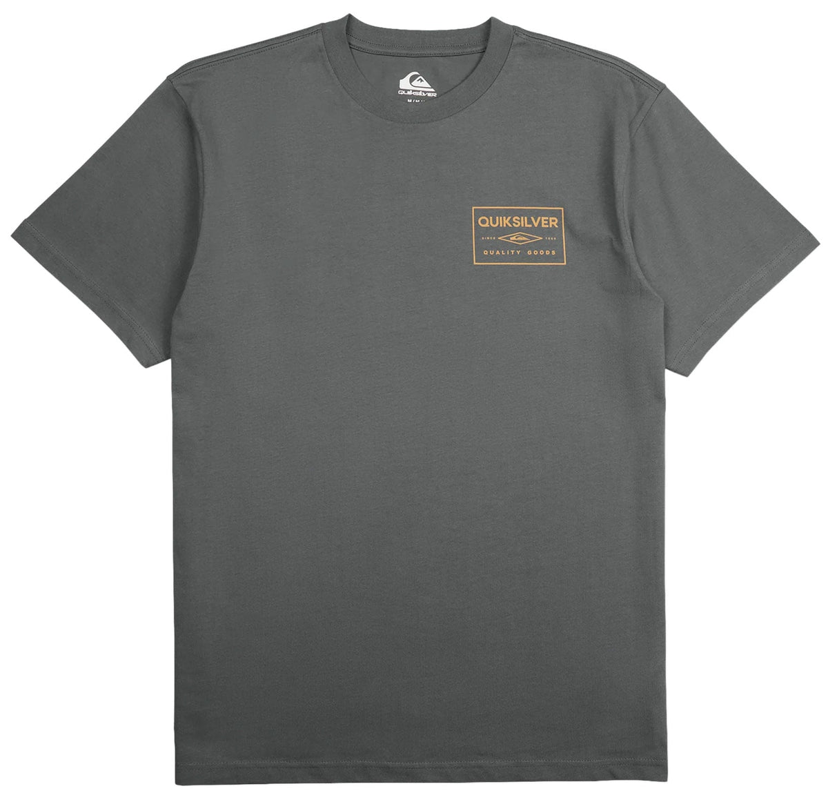 Quiksilver Men's Stamped Short Sleeve Knit T-Shirt - Iron Gate Grey