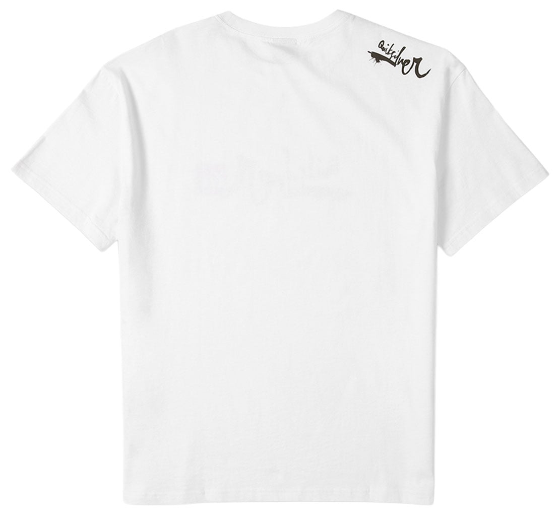 Quiksilver Script Sticker Slap Men's Short Sleeve T-Shirt - White – back view