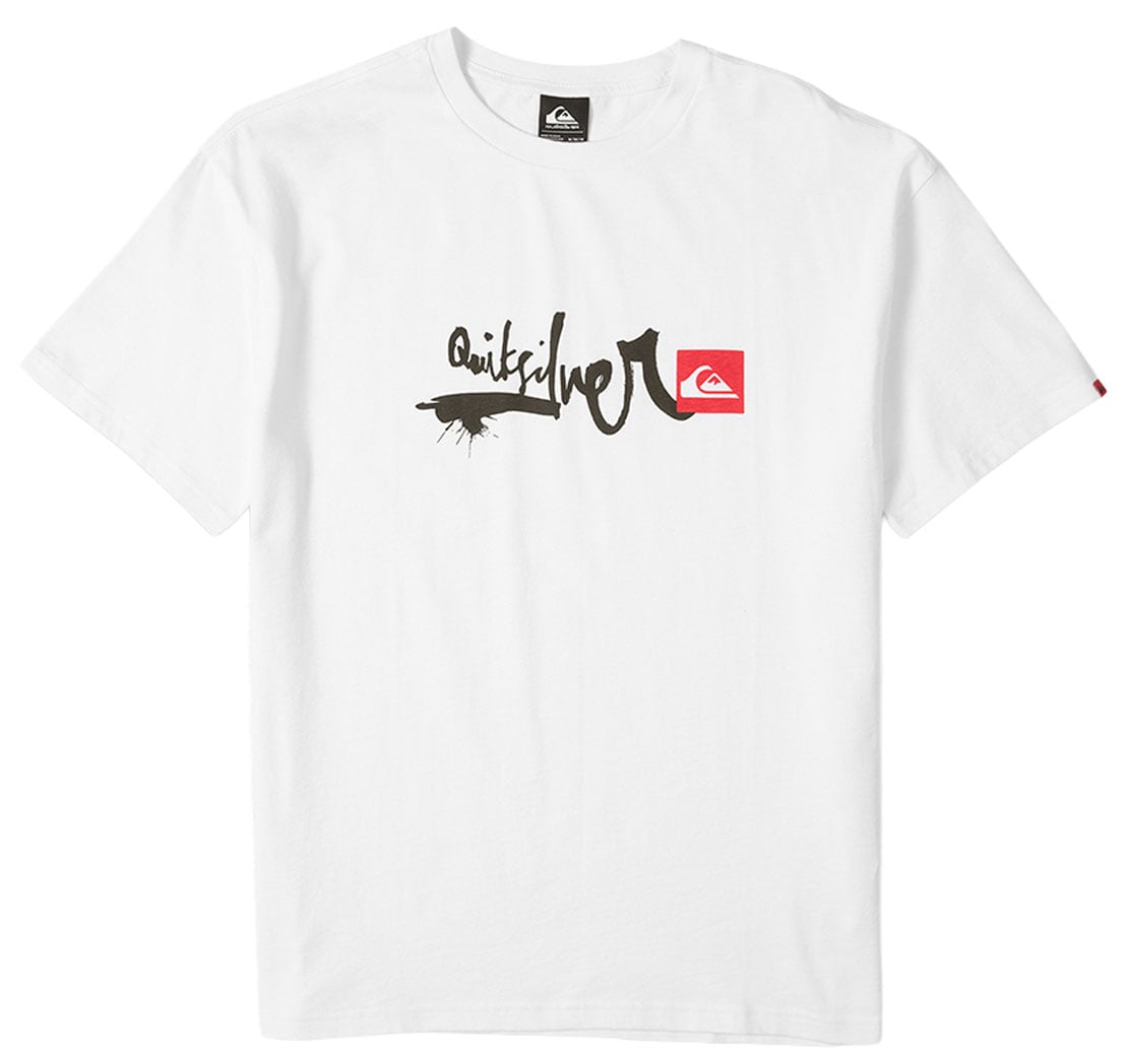 Quiksilver Script Sticker Slap Men's Short Sleeve T-Shirt - White