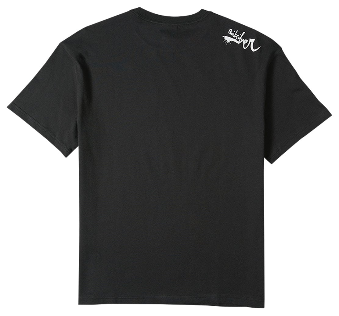Quiksilver Script Sticker Slap Men's Short Sleeve T-Shirt - Black – back view