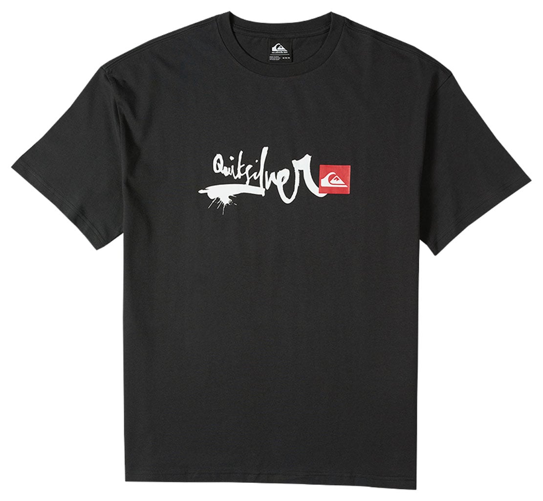 Quiksilver Script Sticker Slap Men's Short Sleeve T-Shirt - Black