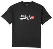Quiksilver Script Sticker Slap Men's Short Sleeve T-Shirt - Black