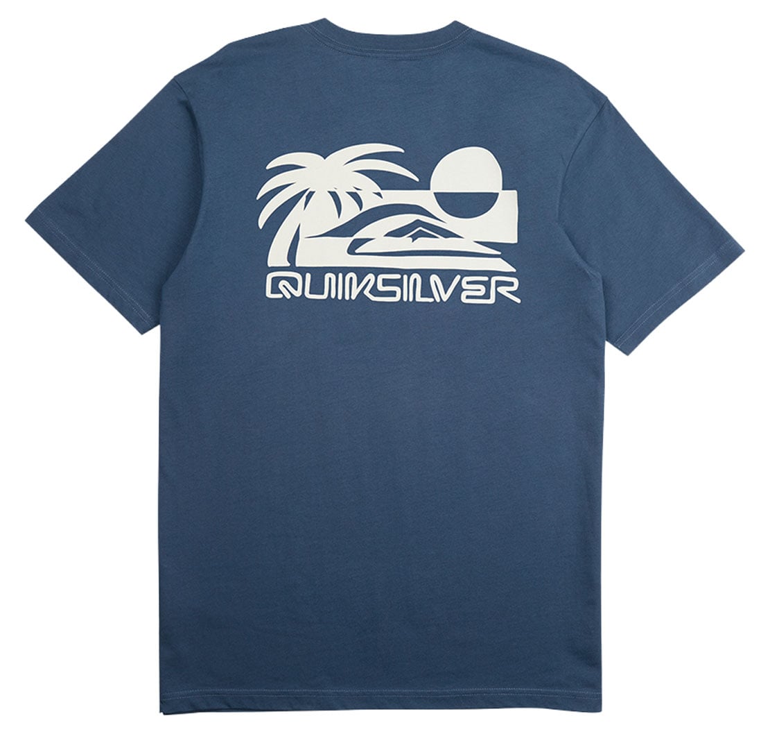 Quiksilver Reverse Cut Men's Short Sleeve T-Shirt - Dark Denim – back view