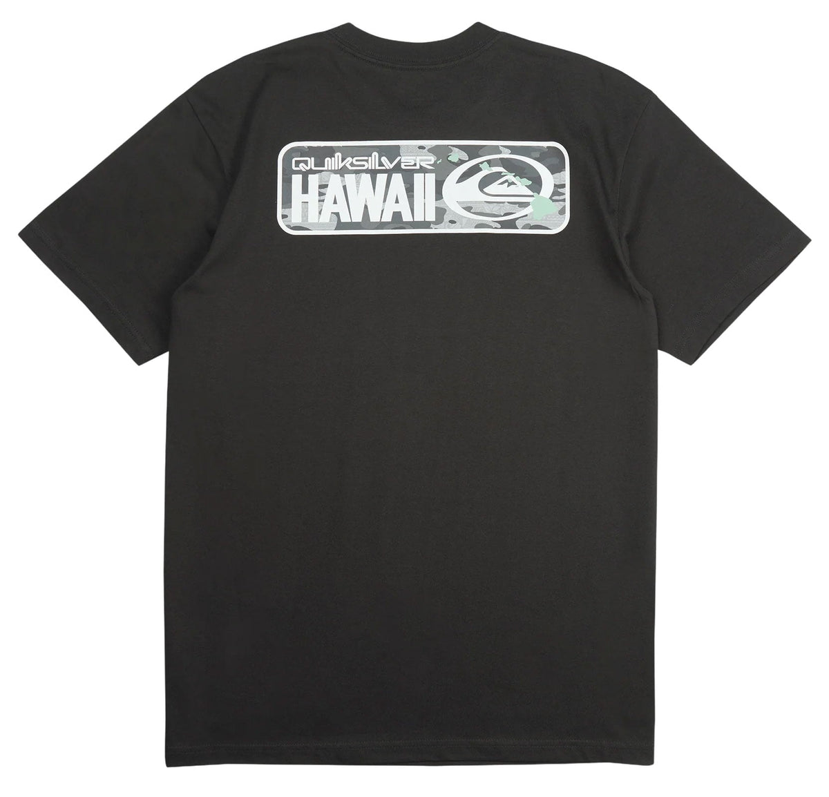 Quiksilver Hawaii Patch Classic Men's Short Sleeve T-Shirt - Black – back view