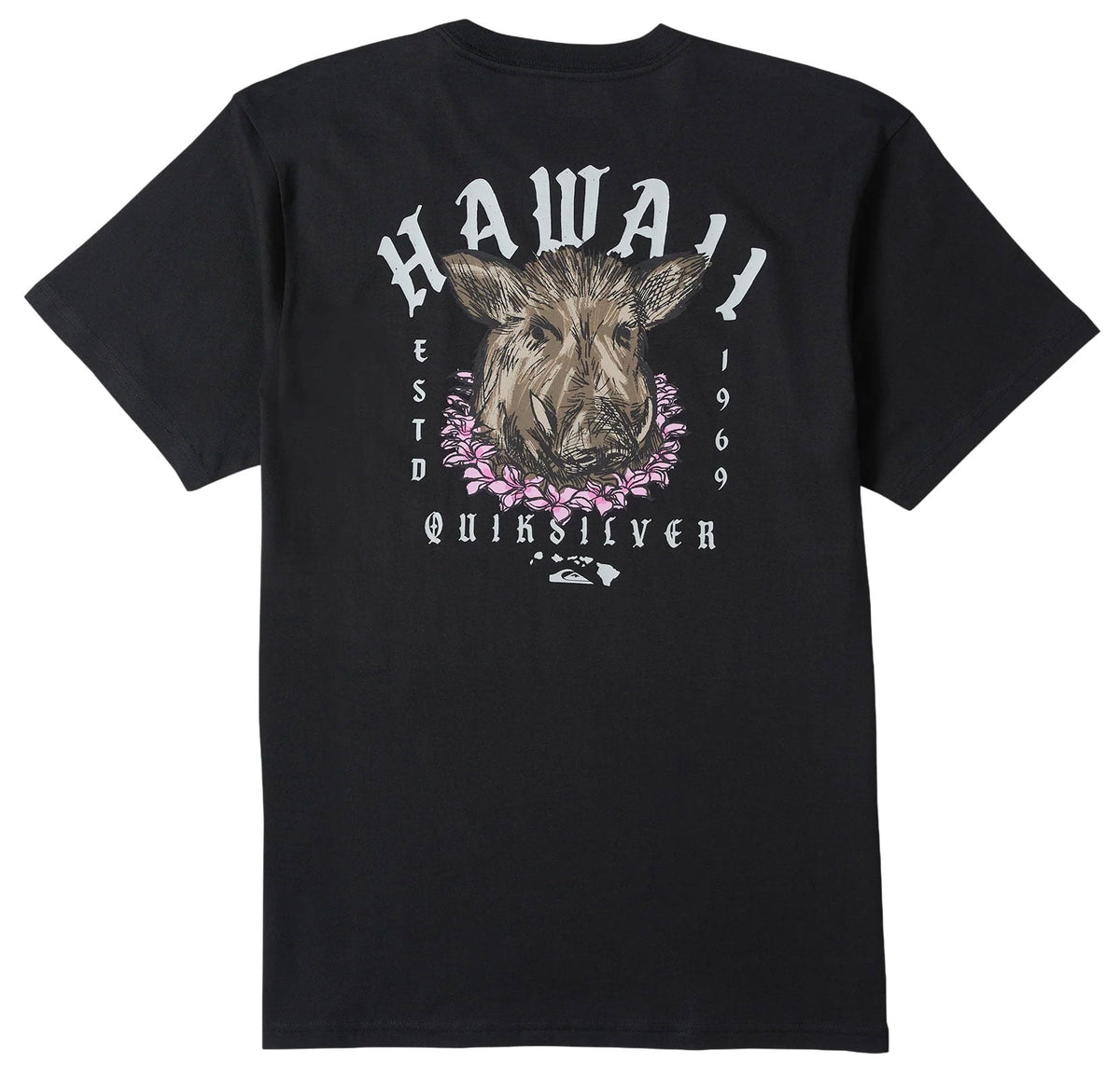 Quiksilver Hawaii Kalua Men's Short Sleeve T-Shirt - Black – back view