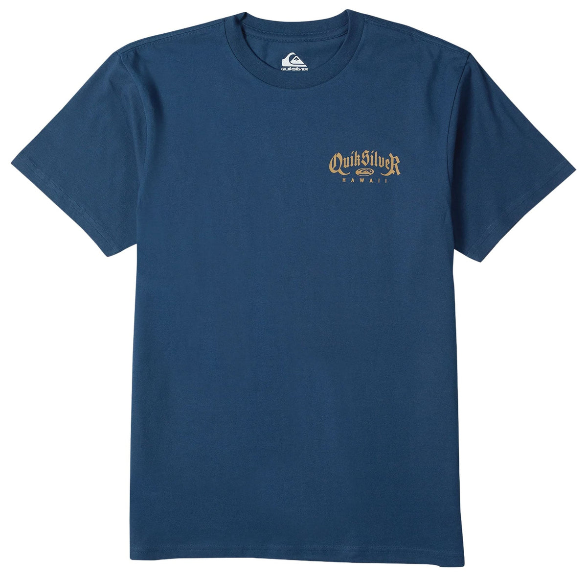 Quiksilver Hawaii Old English Classic Men's Short Sleeve T-Shirt - Dark Denim