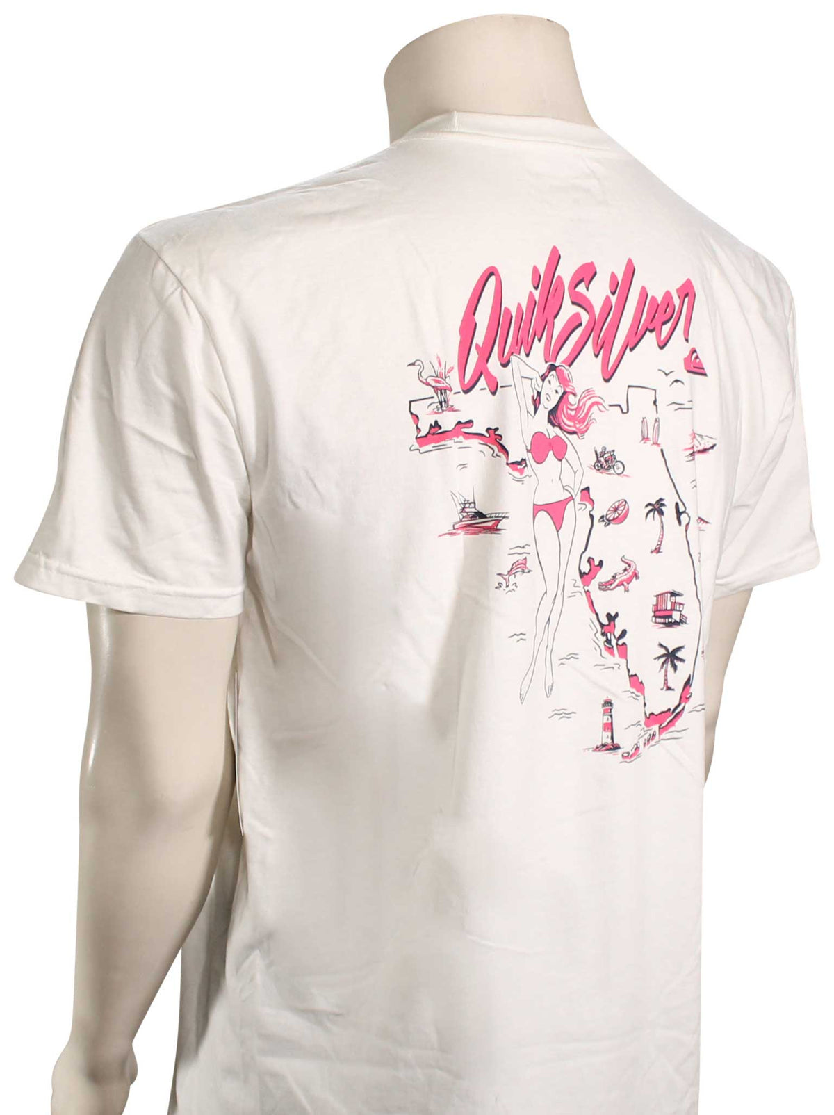 Quiksilver FL Map Blast T-Shirt - White – back view
