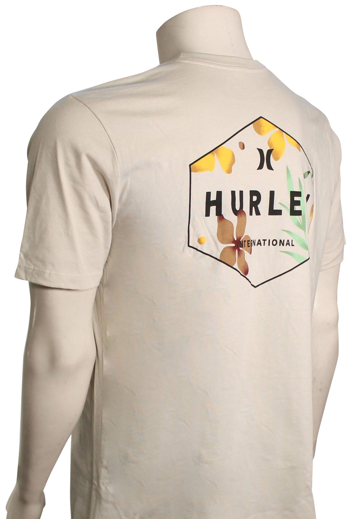 Hurley Everyday Floral Bar T-Shirt - Bone – back view