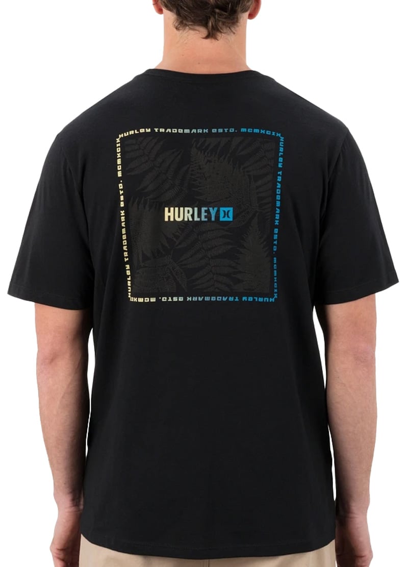 Hurley Fern Gradient SS T-Shirt - Black – back view