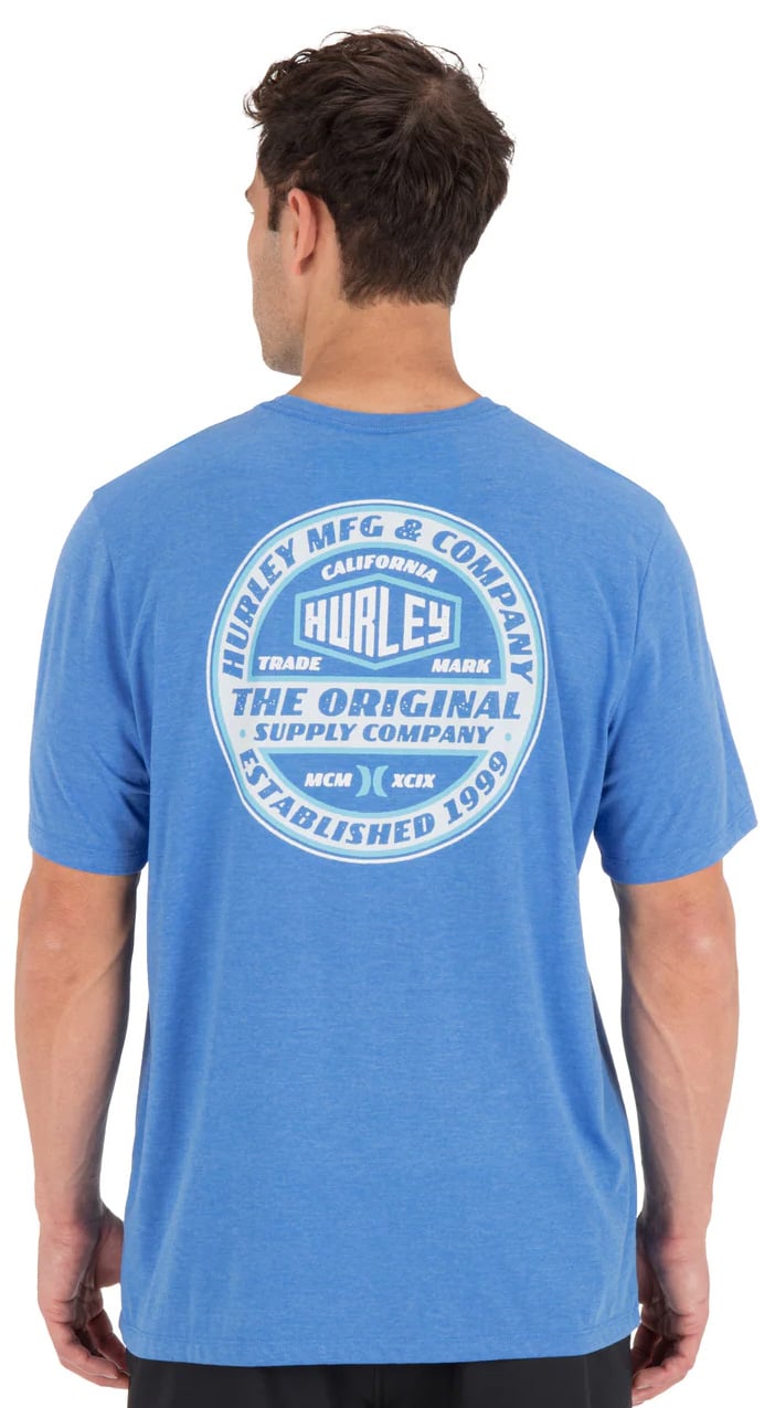 Hurley The Original Men's Short Sleeve T-Shirt - Seashore Heather – back view