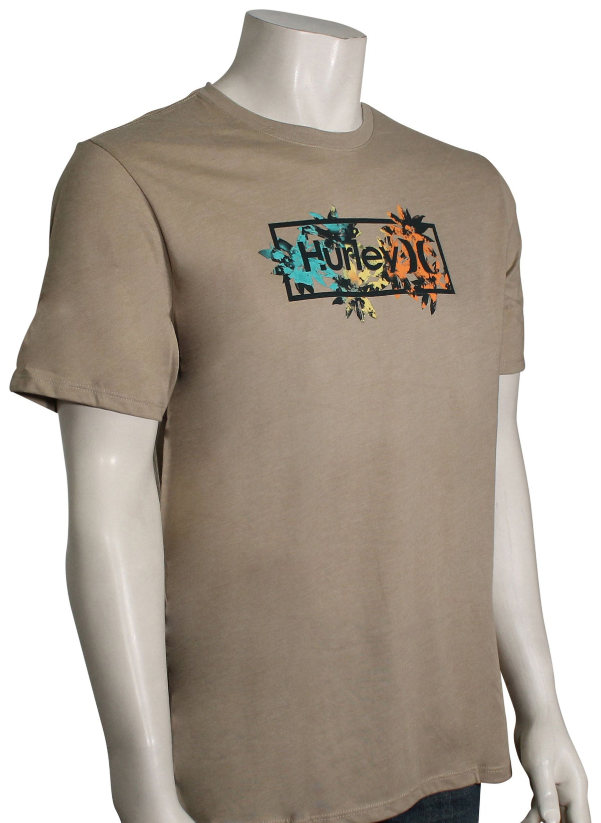 Hurley Everyday Pacific Locked & Lotus One And Only T-Shirt - Khaki