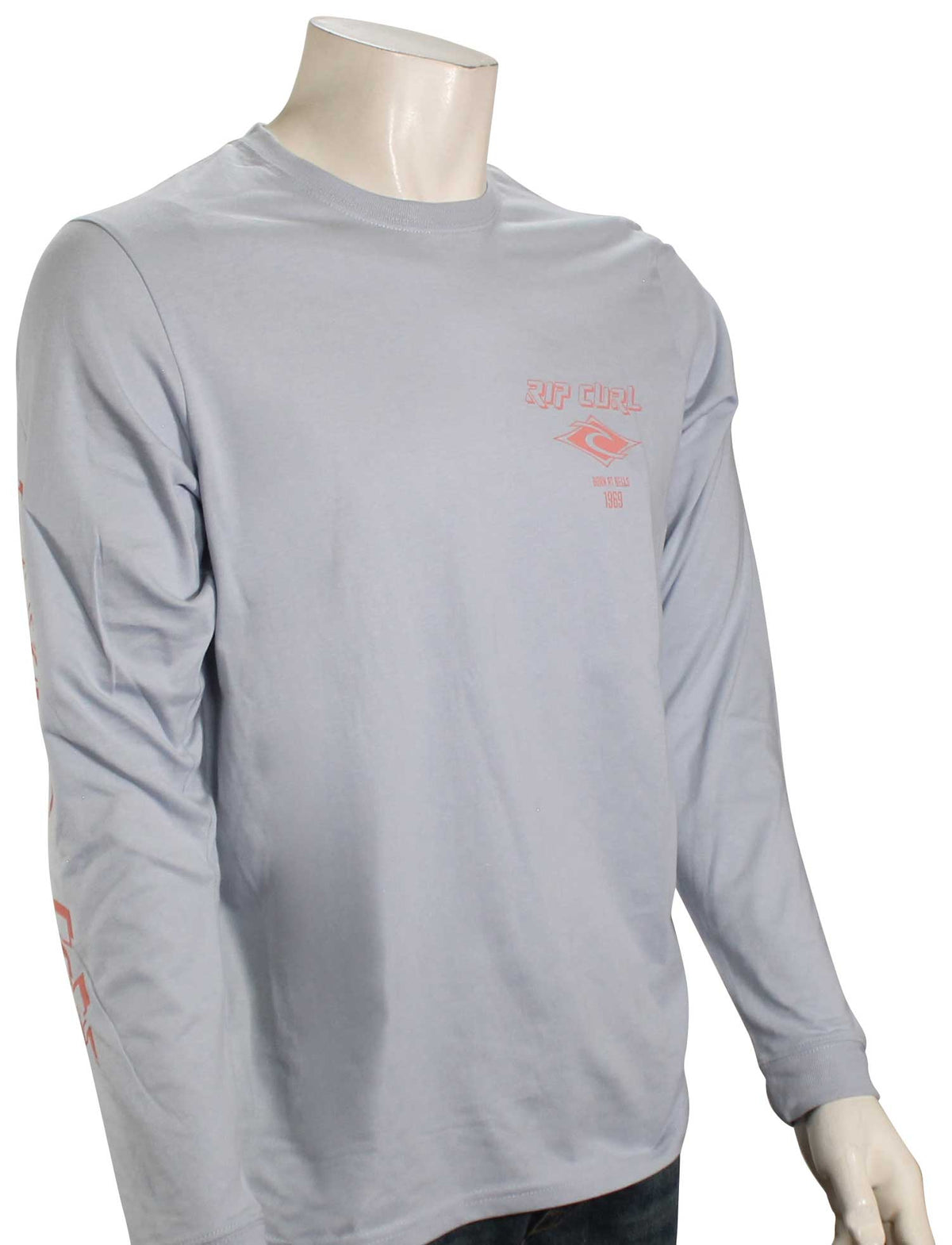 Rip Curl Fade Out Icon LS T-Shirt - Zen Blue