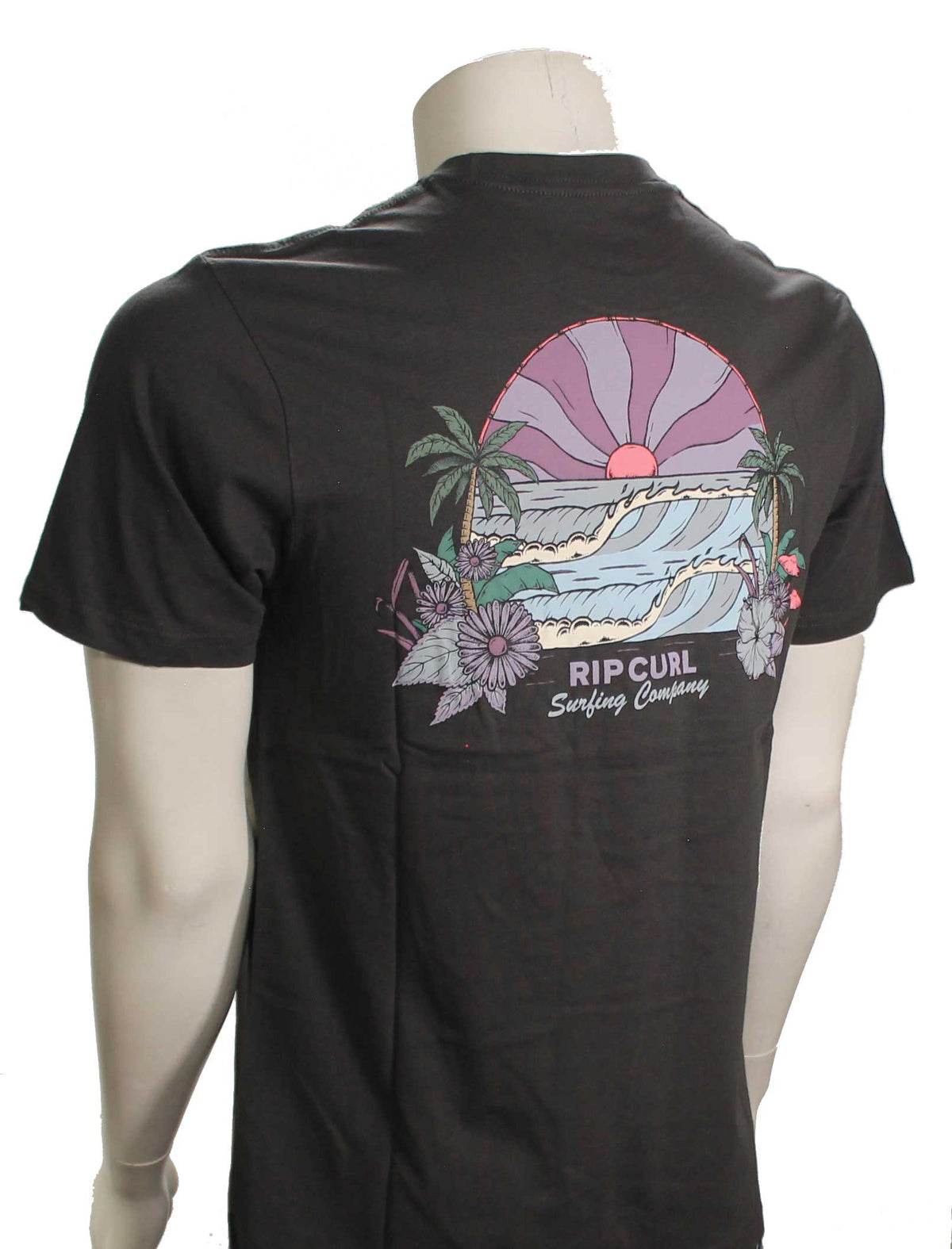 Rip Curl Blazing Barrels T-Shirt - Washed Black – back view