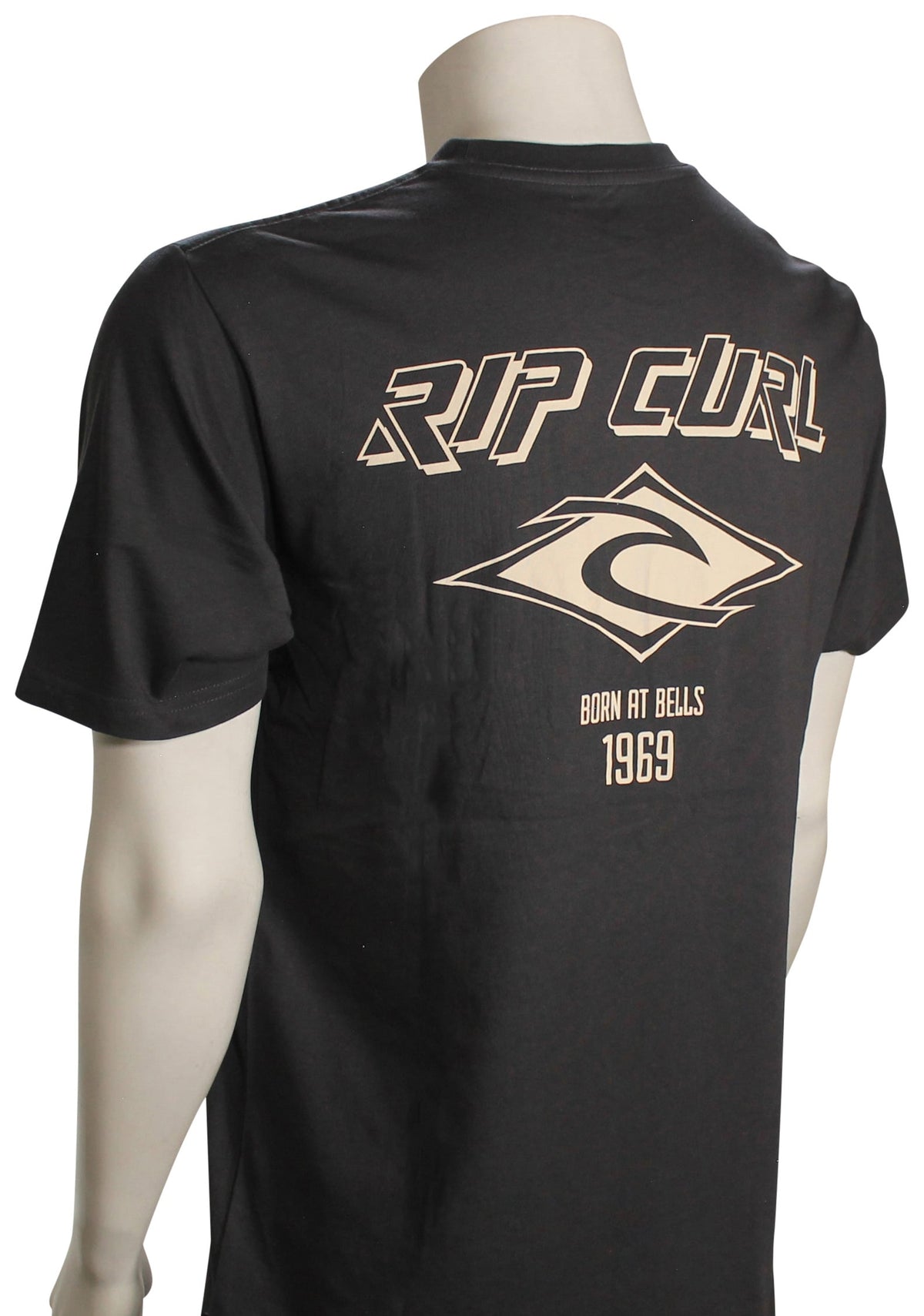 Rip Curl Fade Out Icon T-Shirt - Black / Sand – back view