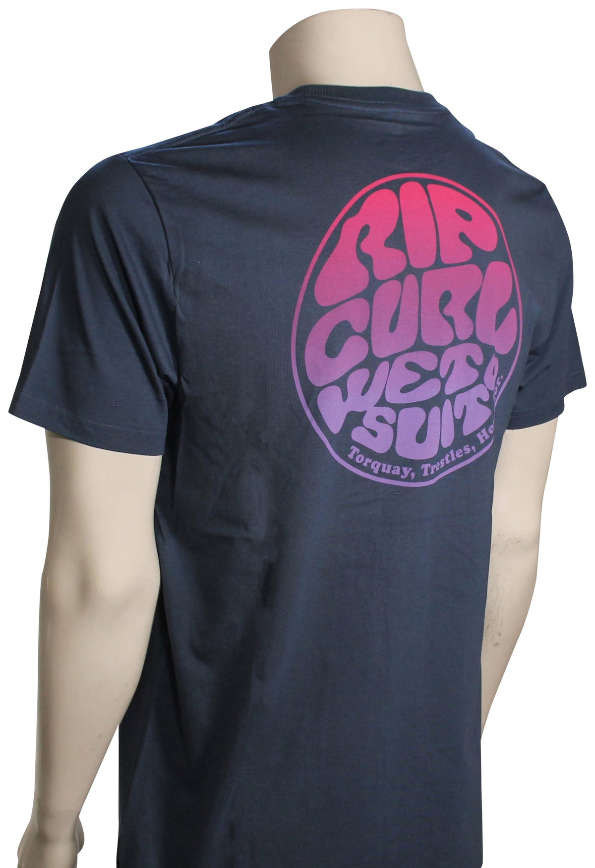 Rip Curl Wetsuit Icon T-Shirt - Washed Navy – back view