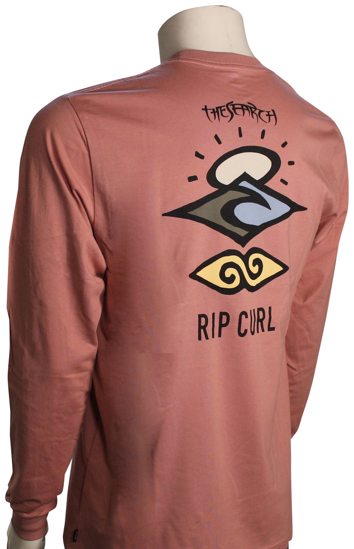 Rip Curl Search Icon LS T-Shirt - Mushroom – back view