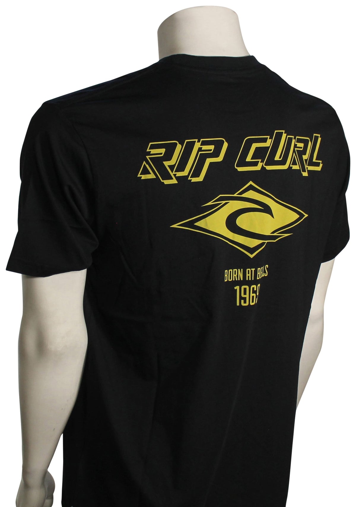 Rip Curl Fade Out Icon T-Shirt - Black / Olive – back view