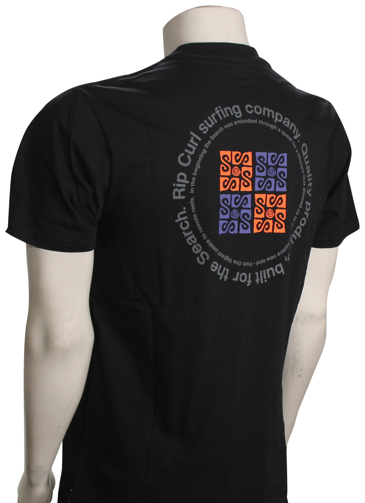 Rip Curl VaporCool Search Rubix T-Shirt - Black – back view