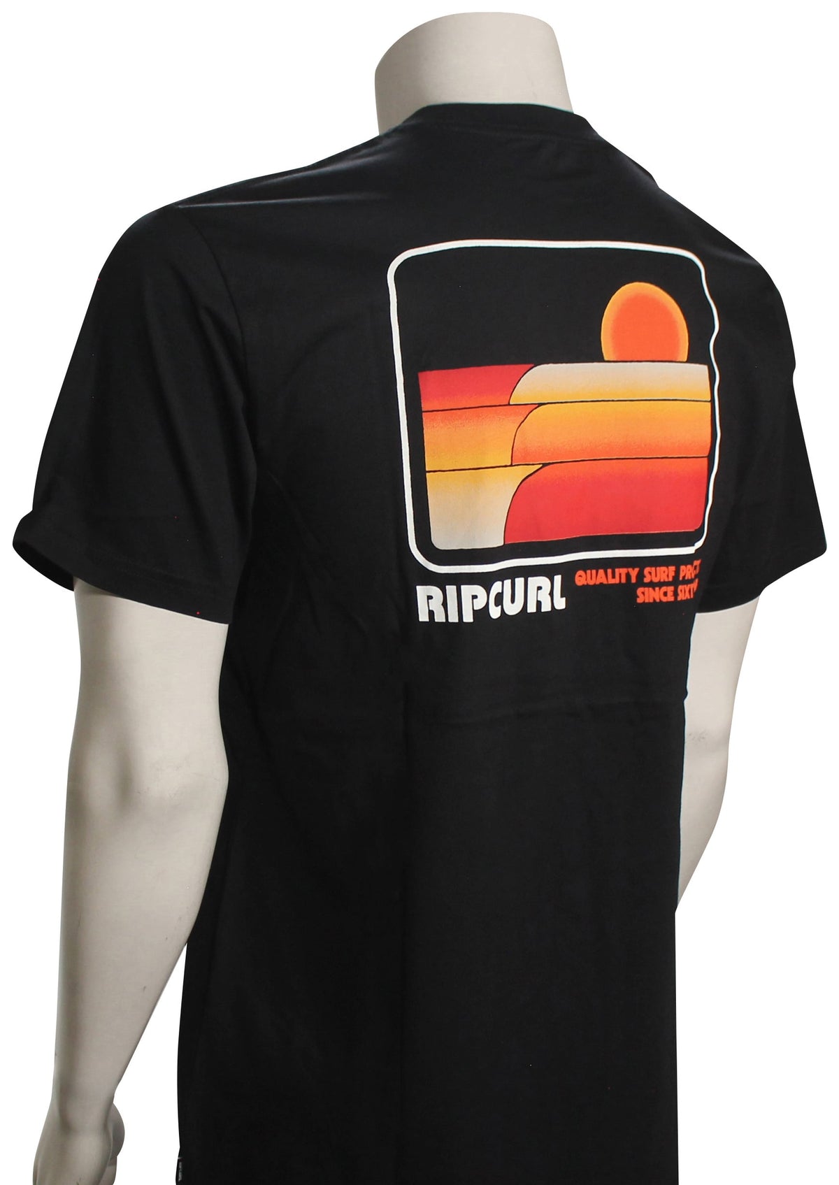 Rip Curl Surf Revival Stacked T-Shirt - Black – back view