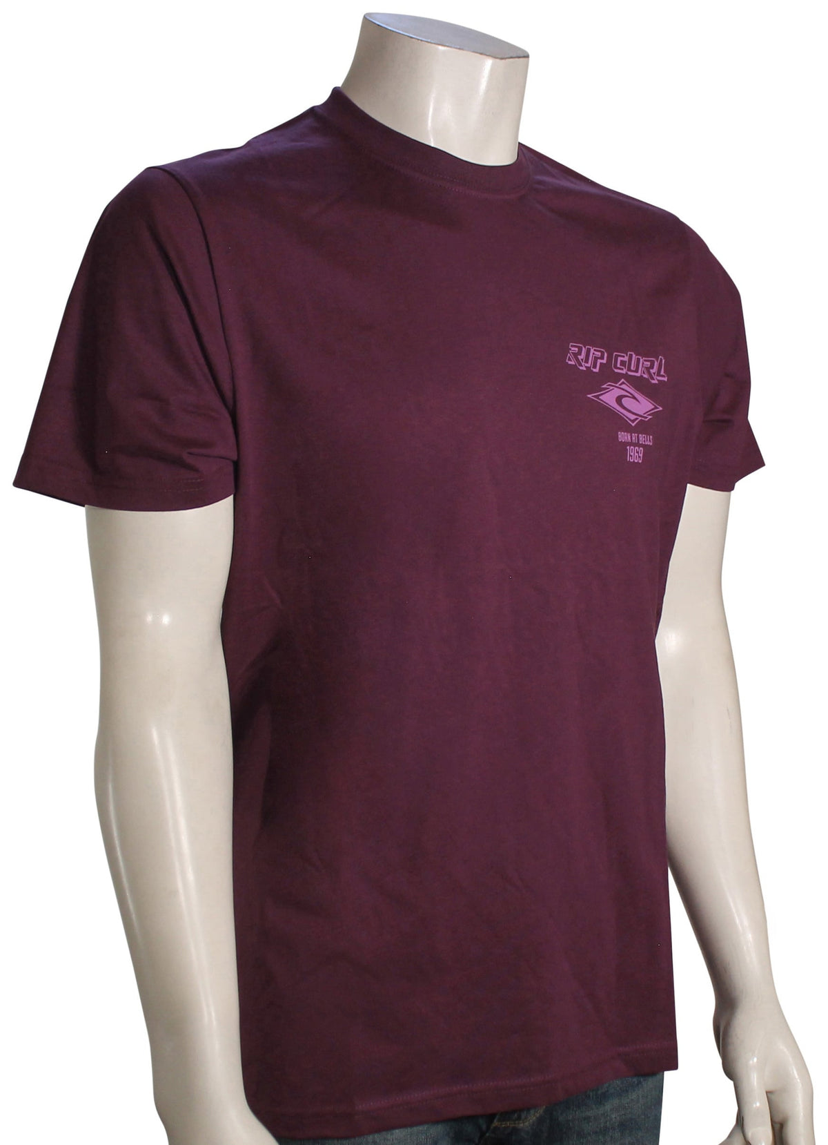 Rip Curl Fade Out Icon T-Shirt - Deep Plum