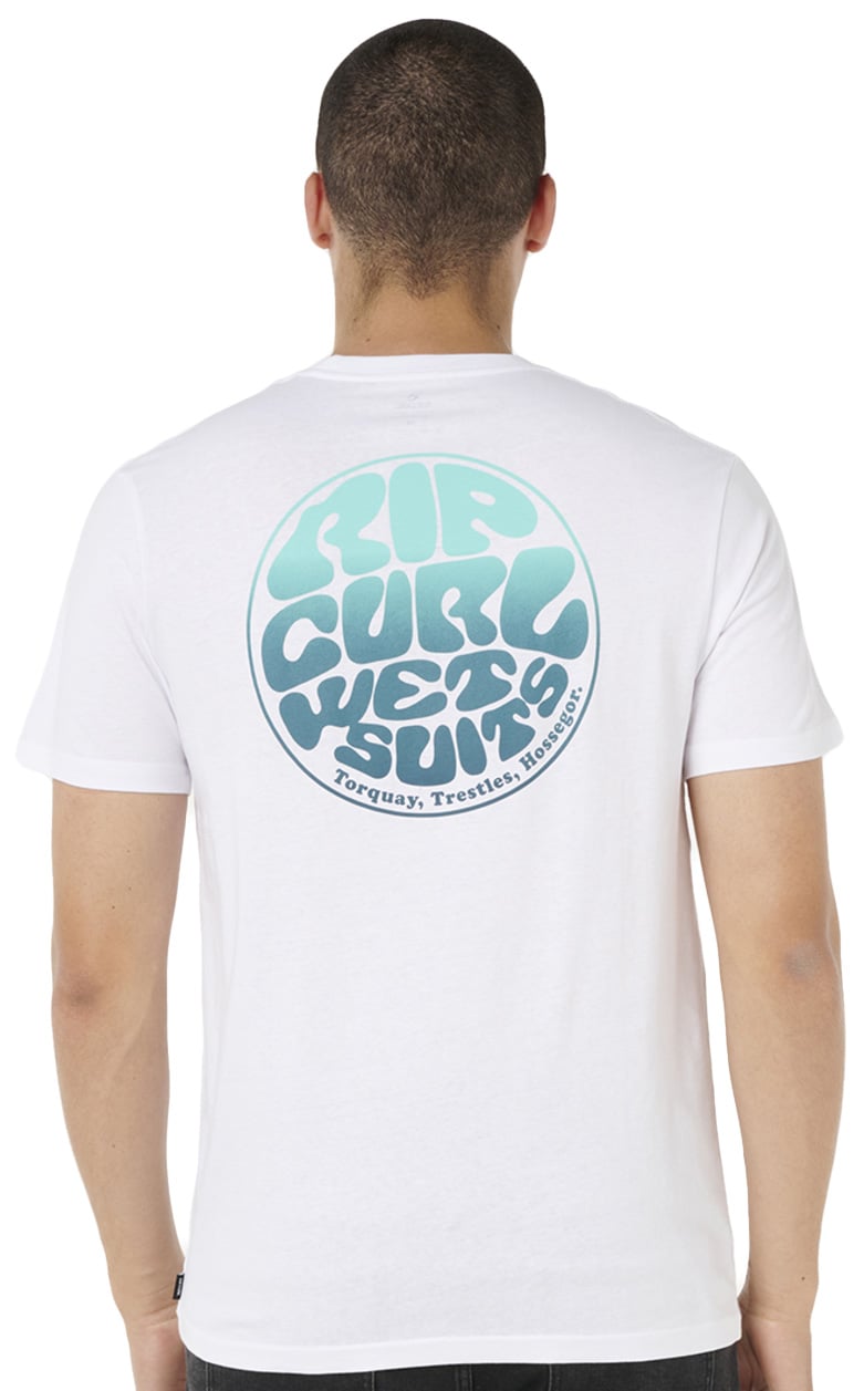Rip Curl Wettie Passage Icon T-Shirt - Optical White – back view
